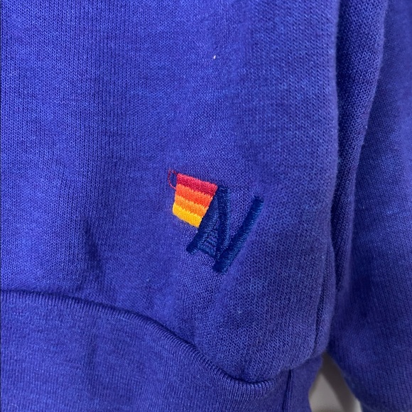 AVIATOR NATION Signature Logo Crew Neck Sweatshirt Purple Venice, CA Size Large - Picture 8 of 16